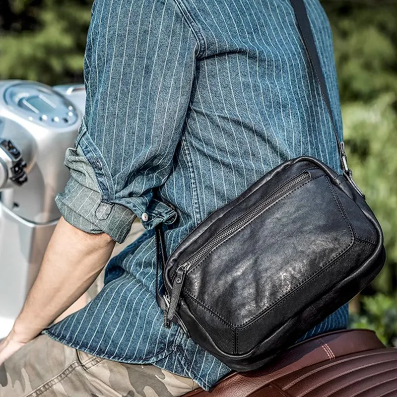 PULUWIRR Cow Leather Everyday Commute Crossbody Bag, Business Casual Men's-5