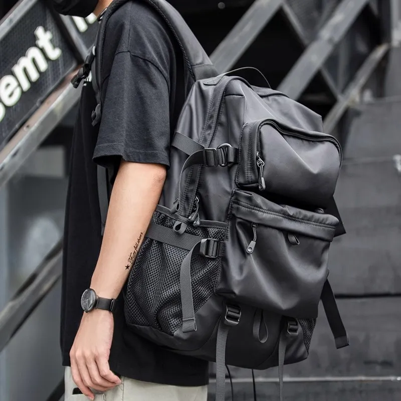PULUWIRR Oxford Backpack Regular Unisex Black-4