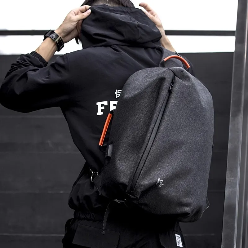 PULUWIRR Oxford Trendy Short Trip Business Chic Lightweight Portable Travel Bag Backpack Unisex Cool Black-4