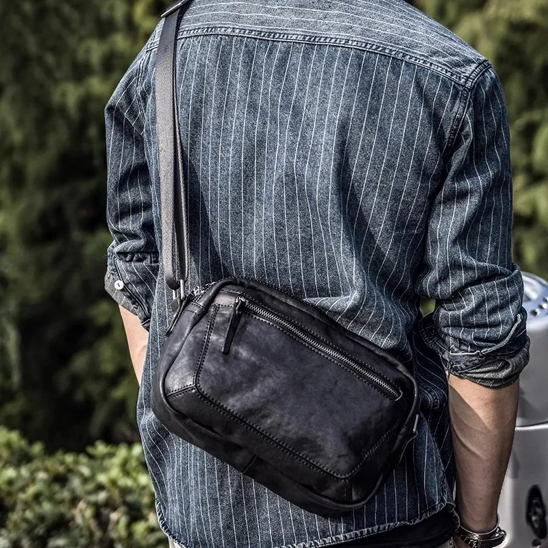 PULUWIRR Cow Leather Everyday Commute Crossbody Bag, Business Casual Men's-7