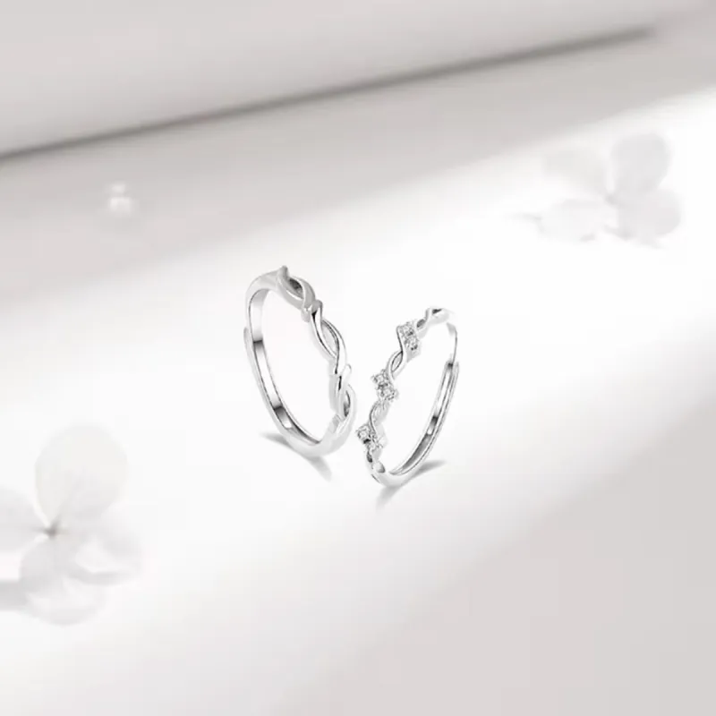 J&KINGLAY S925 Silver Rings Women's-7