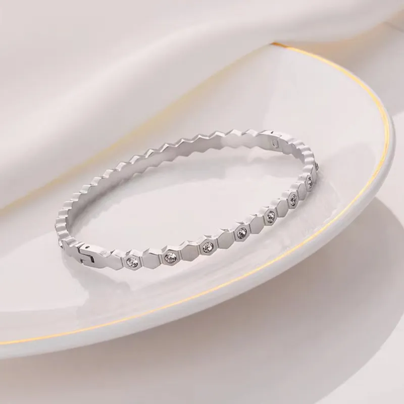 J&KINGLAY Titanium Steel Bangles Unisex-1