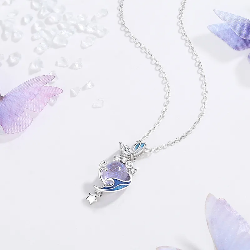 J&KINGLAY S925 Silver Necklaces Women's-3
