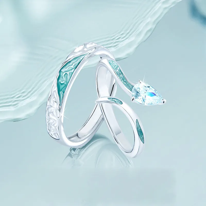 J&KINGLAY S925 Silver Rings Unisex-5