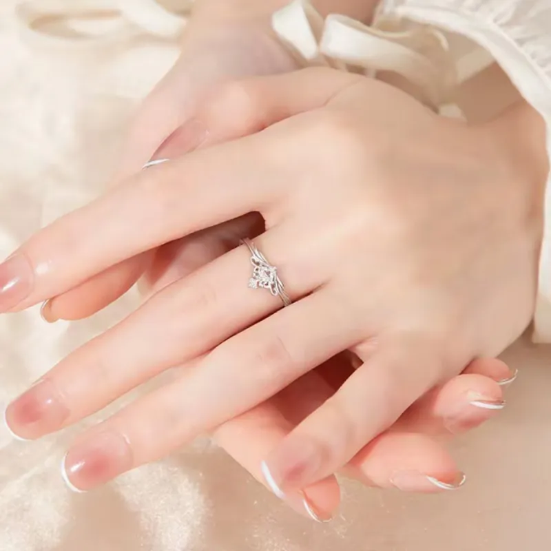 J&KINGLAY S925 Silver Rings Women's-4