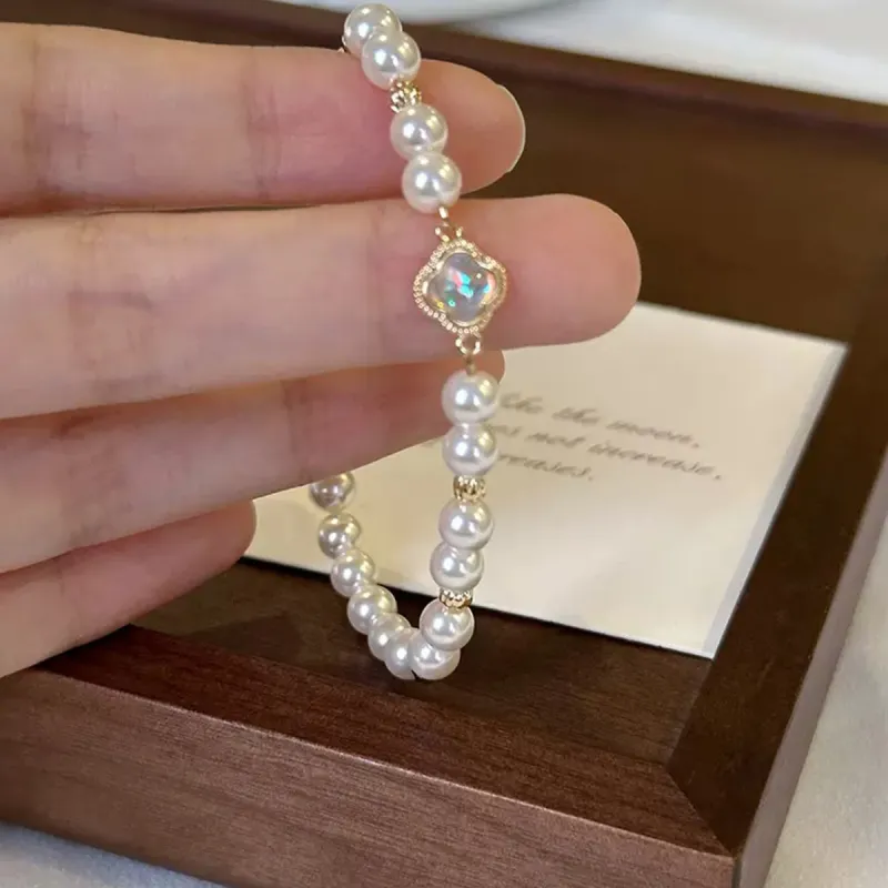 J&KINGLAY Faux Pearl Bracelets Women's-1