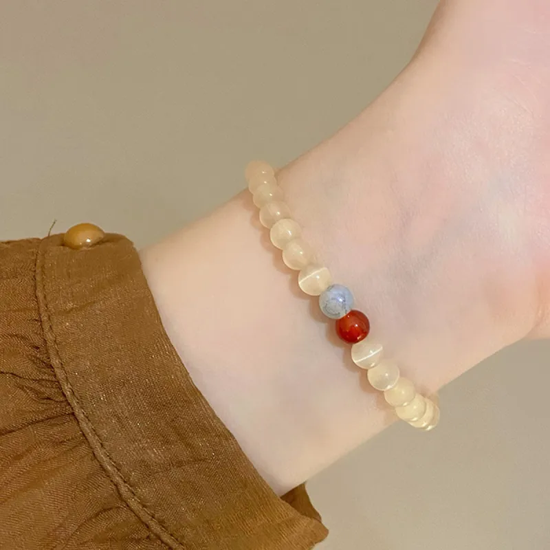J&KINGLAY Glass Cat Eye Bracelets Women's-1