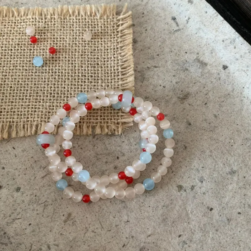 J&KINGLAY Glass Cat Eye Bracelets Women's-3