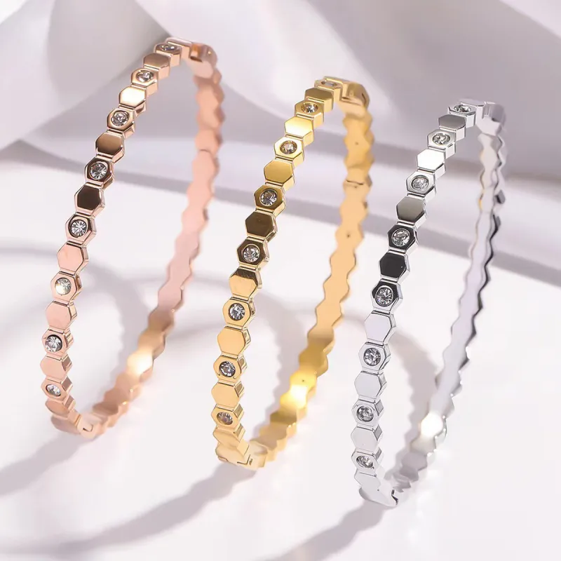 J&KINGLAY Titanium Steel Bangles Unisex-2