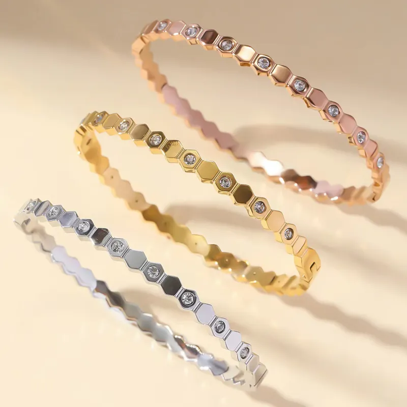 J&KINGLAY Titanium Steel Bangles Unisex-5
