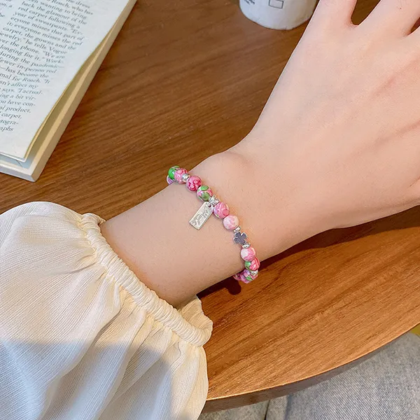 J&KINGLAY Artificial Pebbles Bracelets Unisex-3