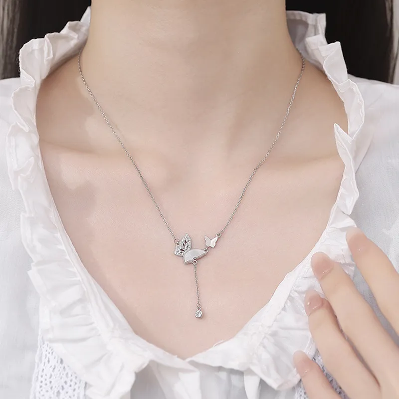 J&KINGLAY S925 Silver Necklaces Women's-3