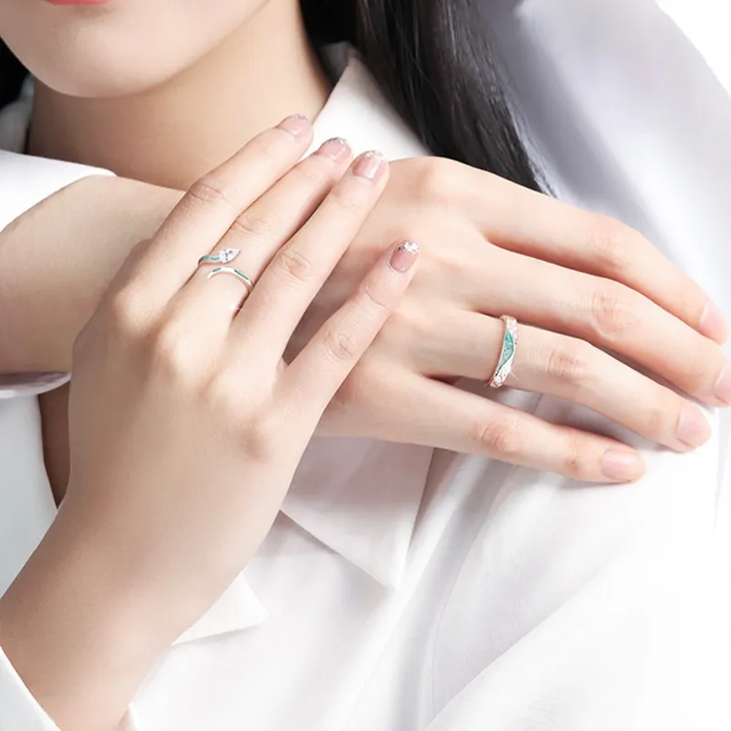 J&KINGLAY S925 Silver Rings Unisex-1