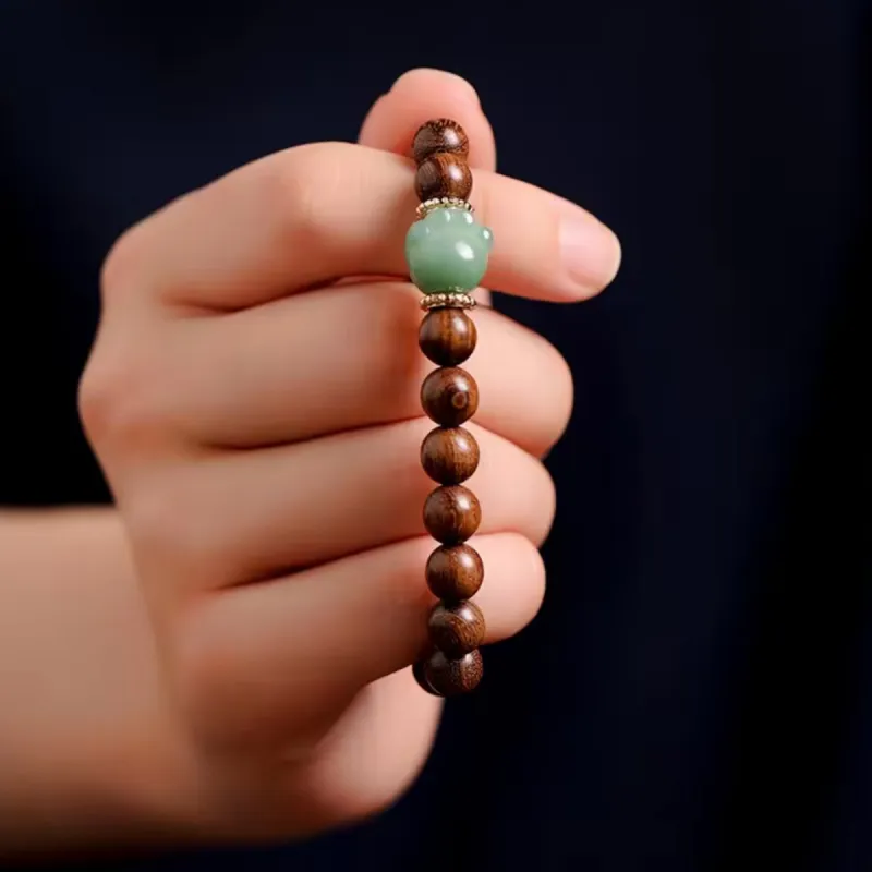 J&KINGLAY Golden Sandalwood Bracelets Unisex-1