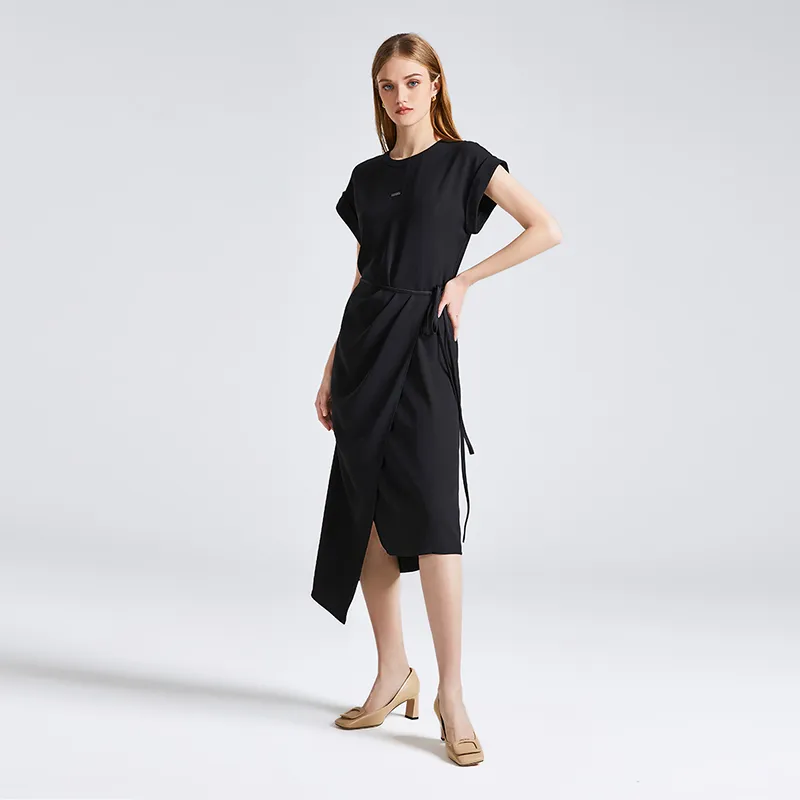 NINE WEST Short Sleeved Dresses Women's Black-5