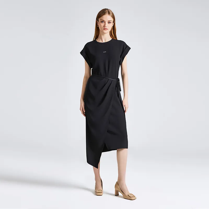 NINE WEST Short Sleeved Dresses Women's Black-4
