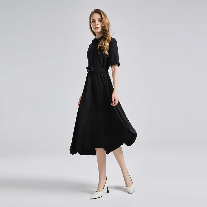NINE WEST Short Sleeved Dresses Women's Black-4