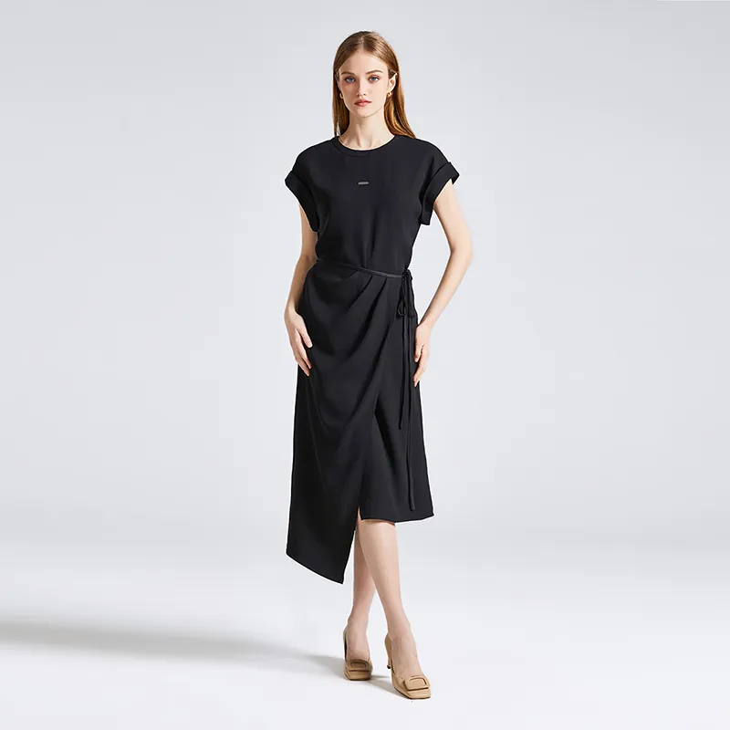 NINE WEST Short Sleeved Dresses Women's Black-1