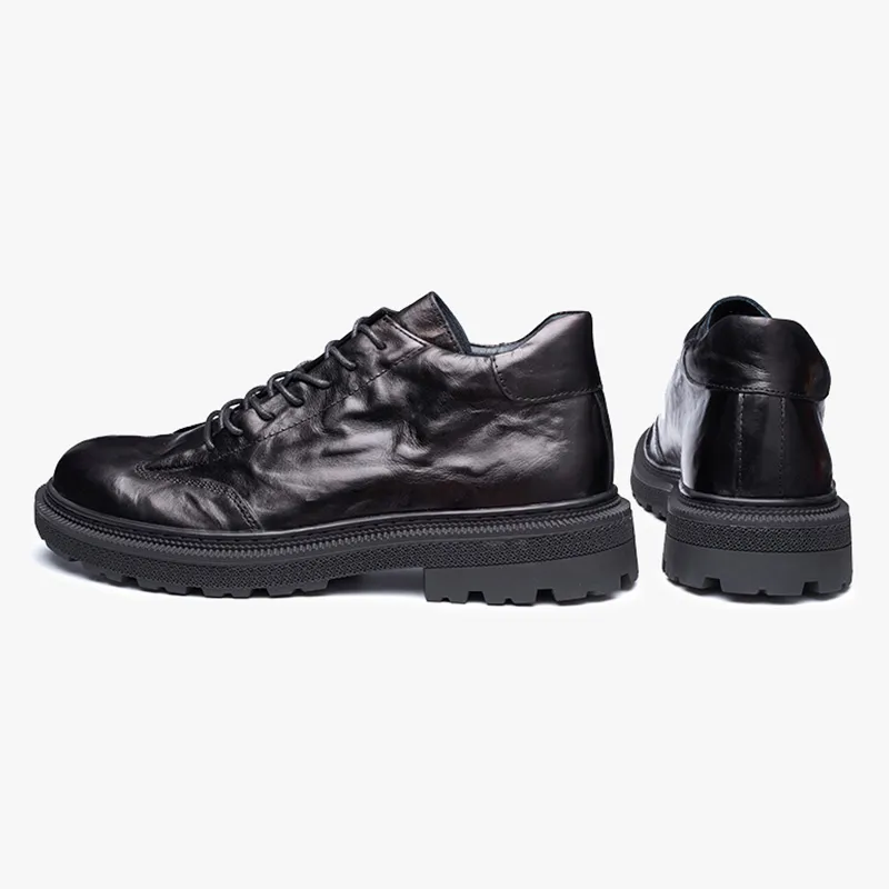 LEYGMENLG Men's Casual Shoes Men Low Top Brown-9