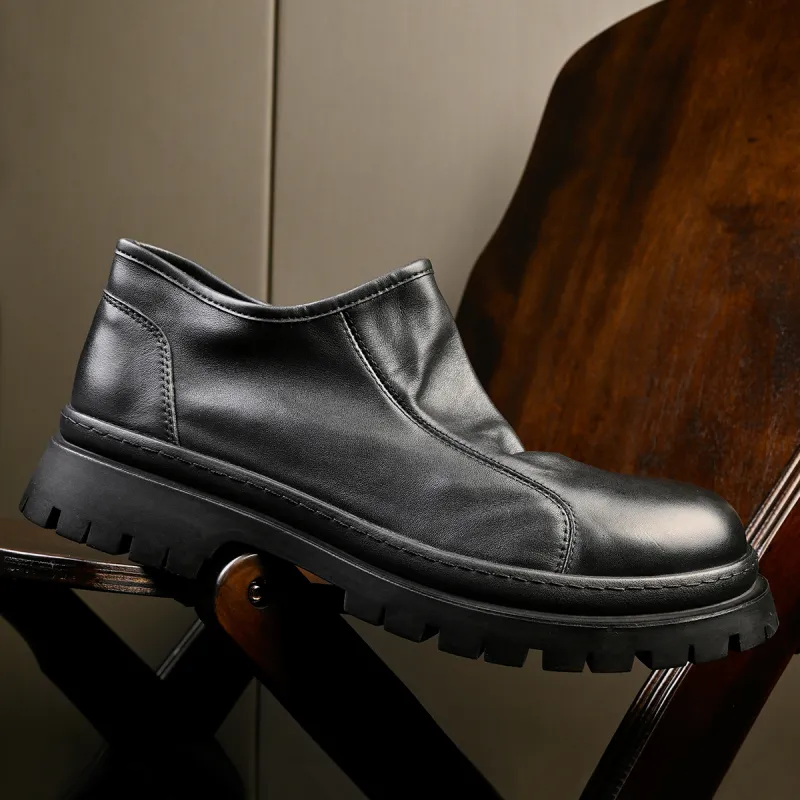 LEYGMENLG Ankle Boots 3cm Men's Black-2