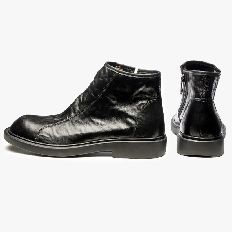 LEYGMENLG Ankle Boots Men's Black-1