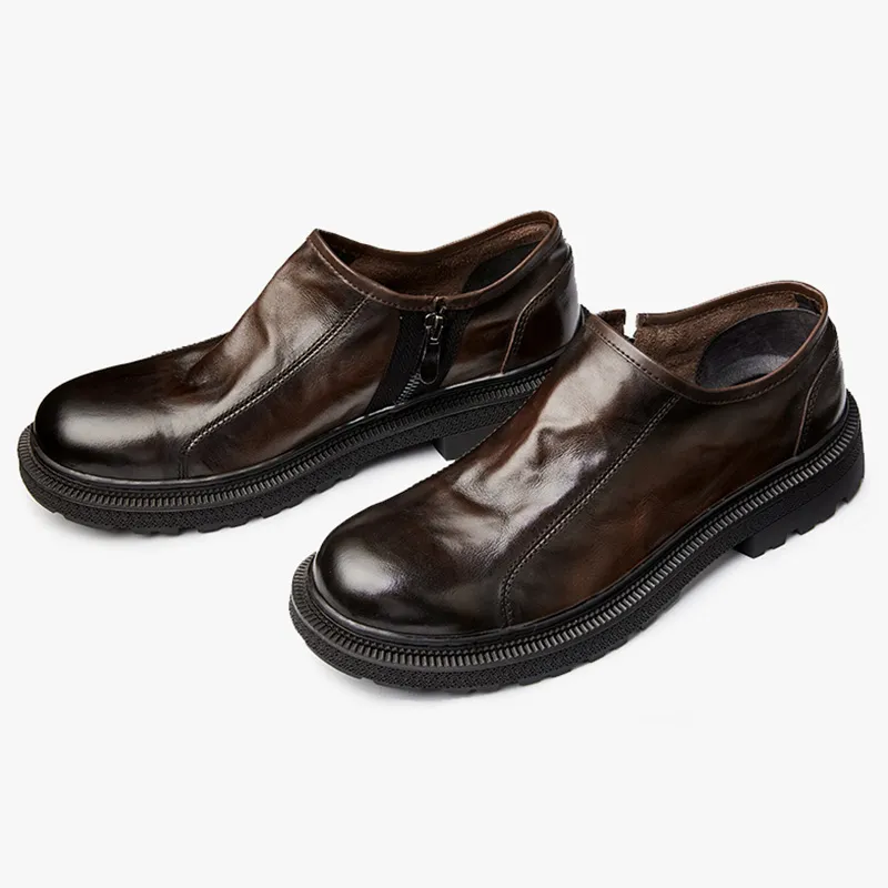 LEYGMENLG Men's Casual Shoes Men Low Top Coffee, Jasper-3