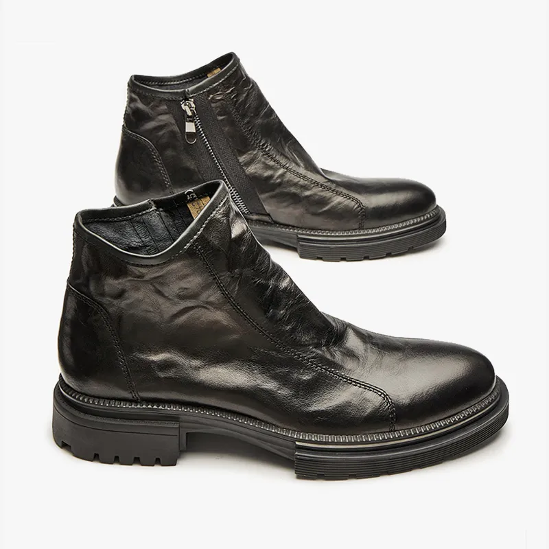 LEYGMENLG Short Martin Boot Men's Black-3