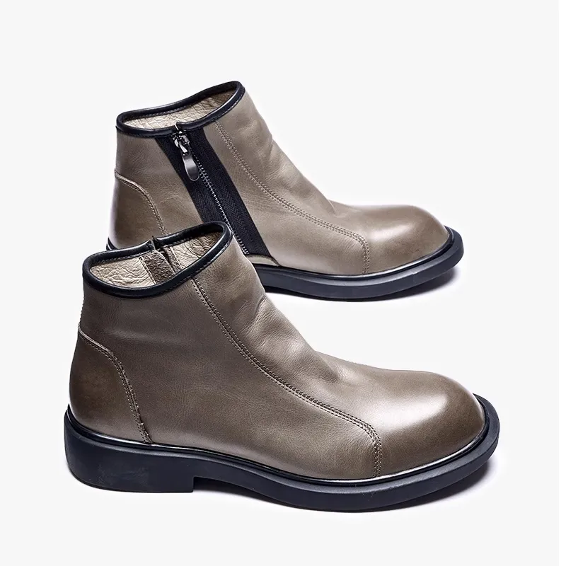 LEYGMENLG Ankle Boots Men Black/Coffee/Yellow Brown/Silver-26