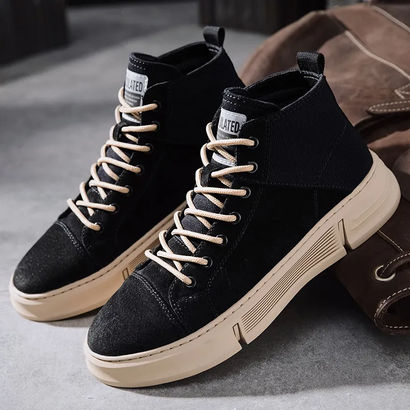 Swinsger Anti-Slip Wear-Resistant High-Top Skateboard Shoes Men's-4