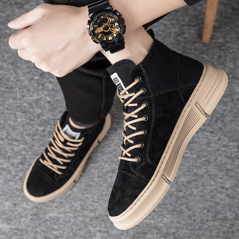 Swinsger Anti-Slip Wear-Resistant High-Top Skateboard Shoes Men's-10