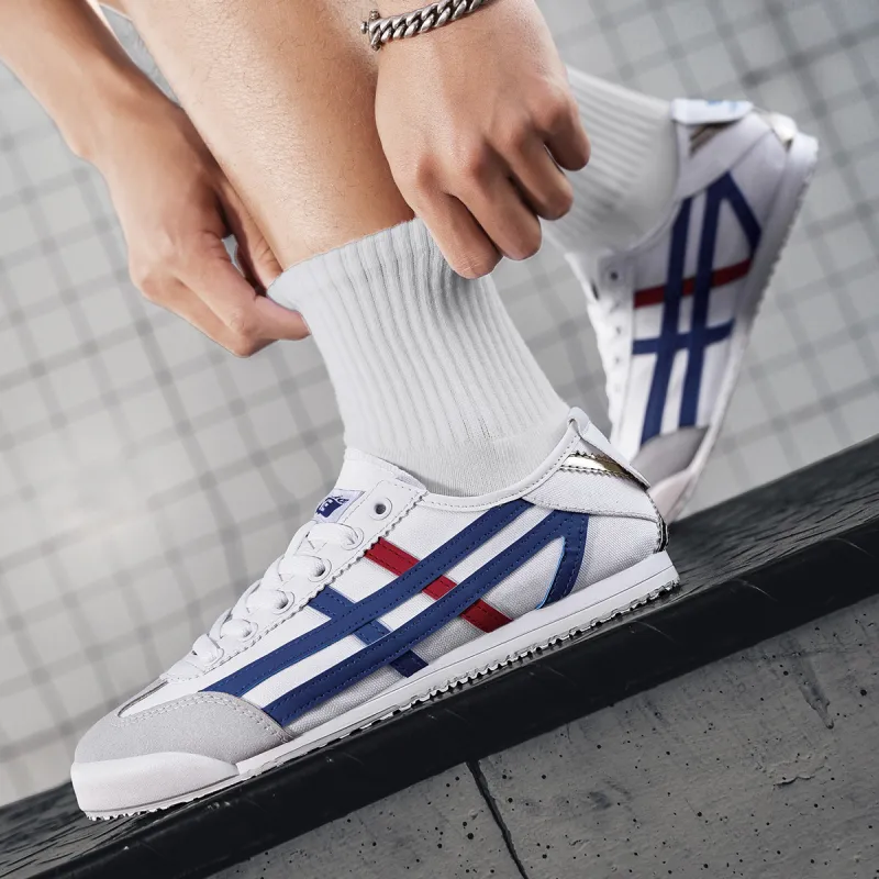 Slazenger x Swinsger Breathable, Lightweight, Slip Resistant Low Top Casual Shoes Unisex White Blue-3