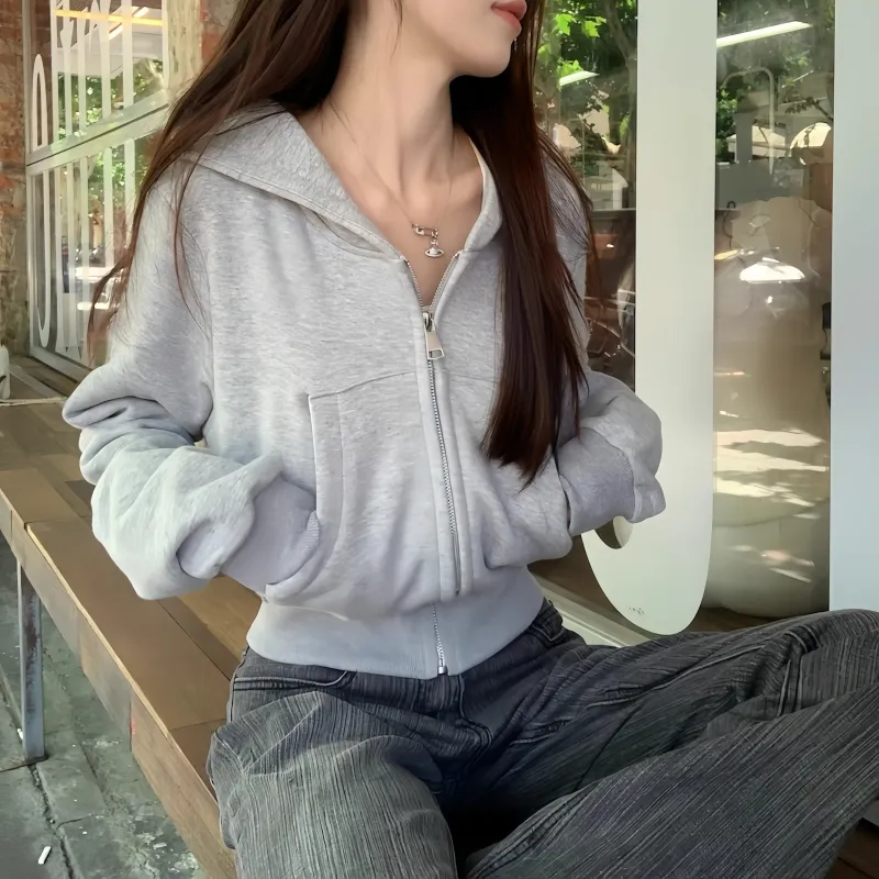 Mu Qingqing Sweatshirt Women's Light Gray-2