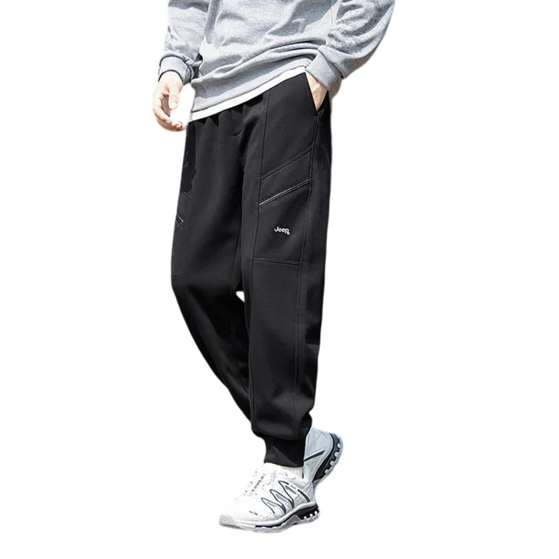 Jeep Grand Cherokee Casual Pants Unisex Pure Black-3