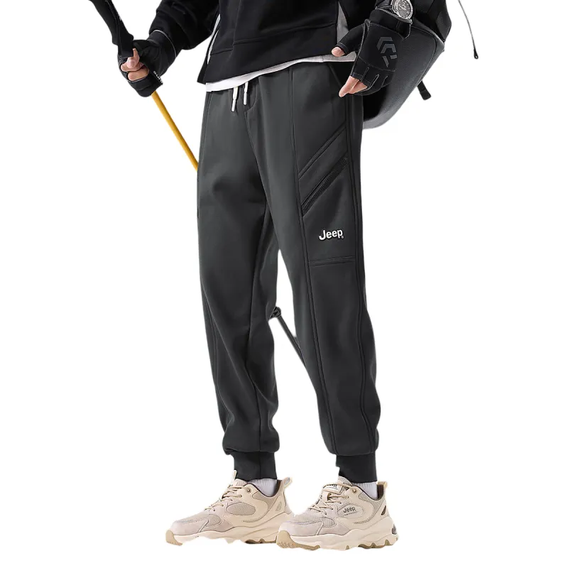Jeep Grand Cherokee Casual Pants Unisex Pure Black-19