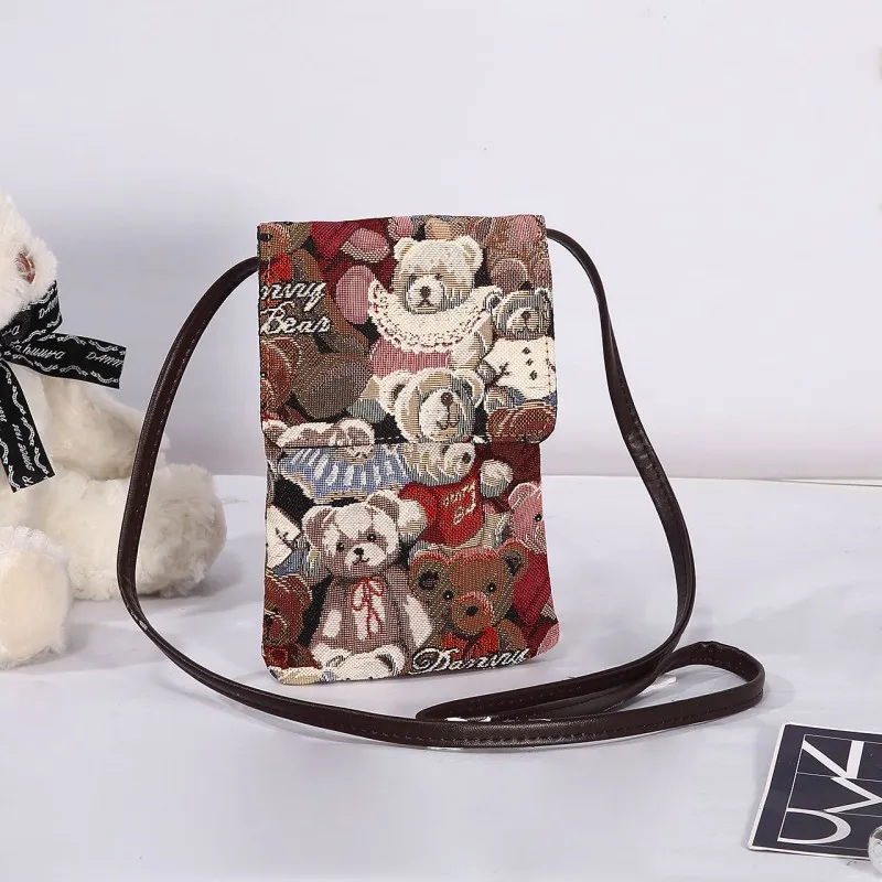 DANNYBEARJEANS Fabric Shoulder Bag Trumpets Unisex D'Lites Coffee-2
