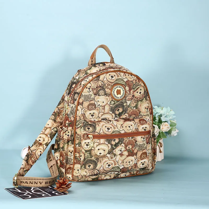 DANNYBEARJEANS Fabric Backpack Women's Green-1