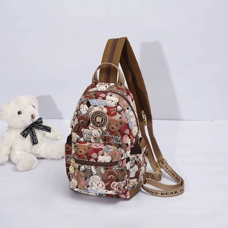 DANNYBEARJEANS Fabric Backpack Regular Unisex Multicolor-8