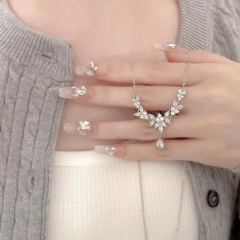 ZWU Sterling Silver Versatile Style Fashion Collarbone Chain Women's-3