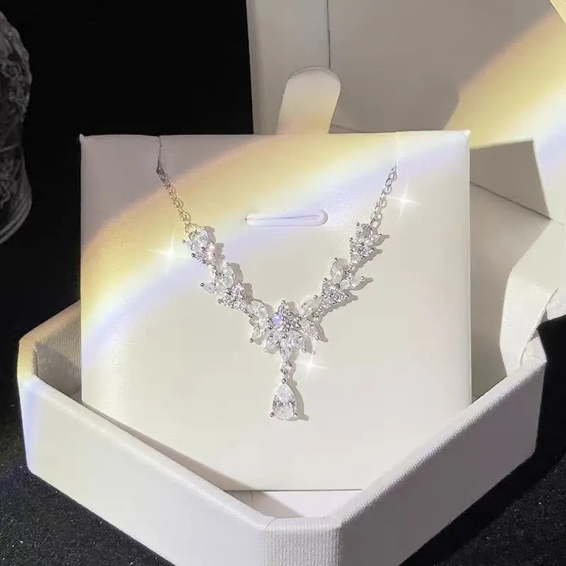 ZWU Sterling Silver Versatile Style Fashion Collarbone Chain Women's-6