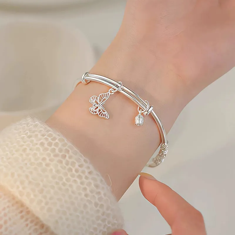 NRO Sterling Silver 999 Bangles Women's-6