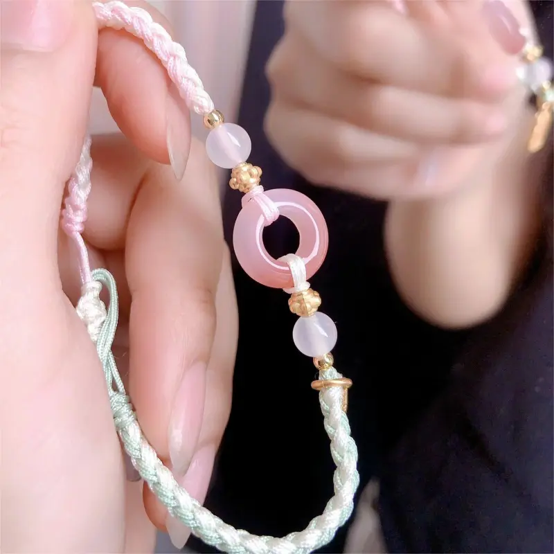 NRO Multicolor Cord Fortune Bead Bracelet Pair Unisex-5