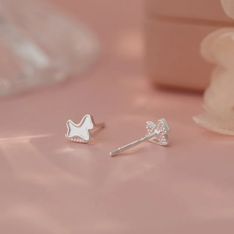 NRO S999 Fine Silver Stud Earrings Women's-3