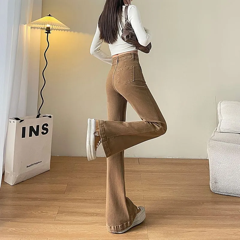 HTHK Casual Pants Women's Brown-1