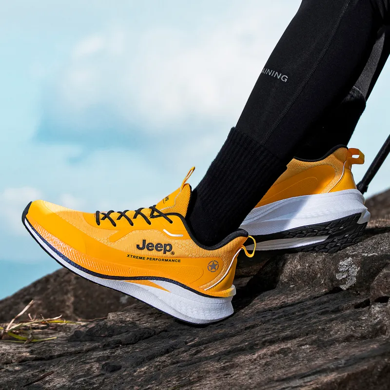 Jeep Wear-resistant And Lightweight Low-Top Running Shoes Men's Yellow-5