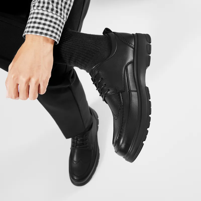 Jeep Breathable Low Top Casual Shoes Men's Black-8