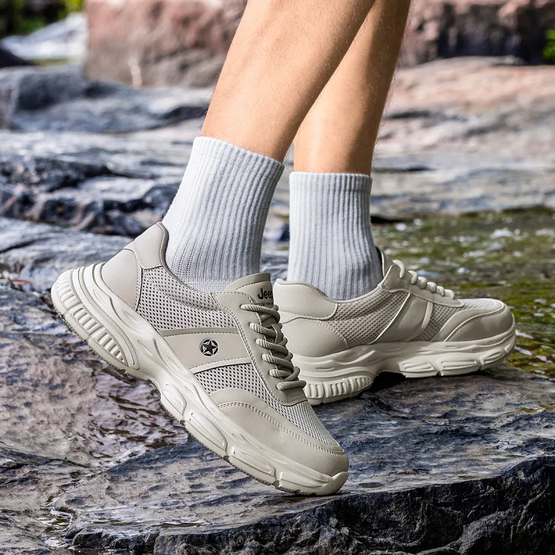 Jeep Outdoor Life Rebound Height Increasing Grip Support Abrasion Resistant Slip Resistant Low Top Hiking Shoes Men's-6