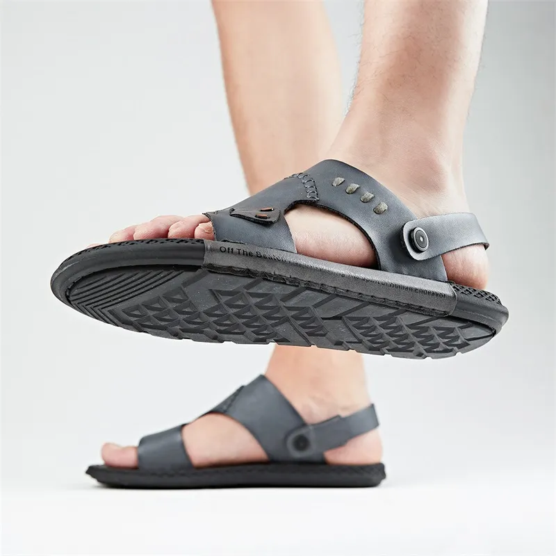 Jeep Beach Sandals Men Gray-6