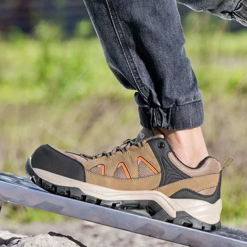 Jeep Slip Resistant And Abrasion Resistant Coverage Low Top Safety Shoes, Outdoor Shoes Unisex Khaki-8