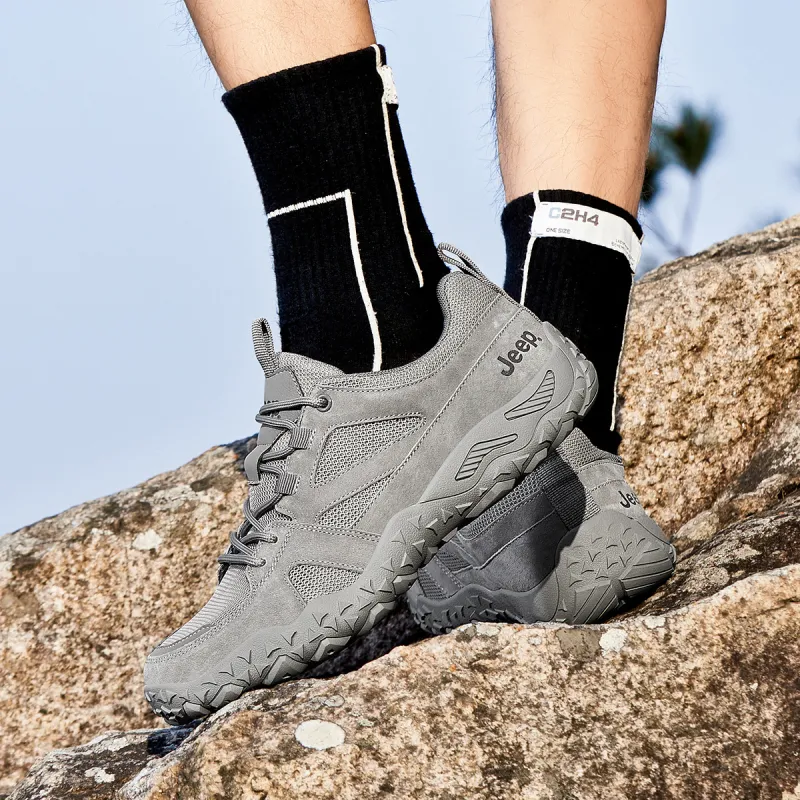 Jeep Cushioning Coverage Rebound Abrasion Resistant Lightweight Breathable Slip Resistant Low Top Outdoor Shoes Men's-19