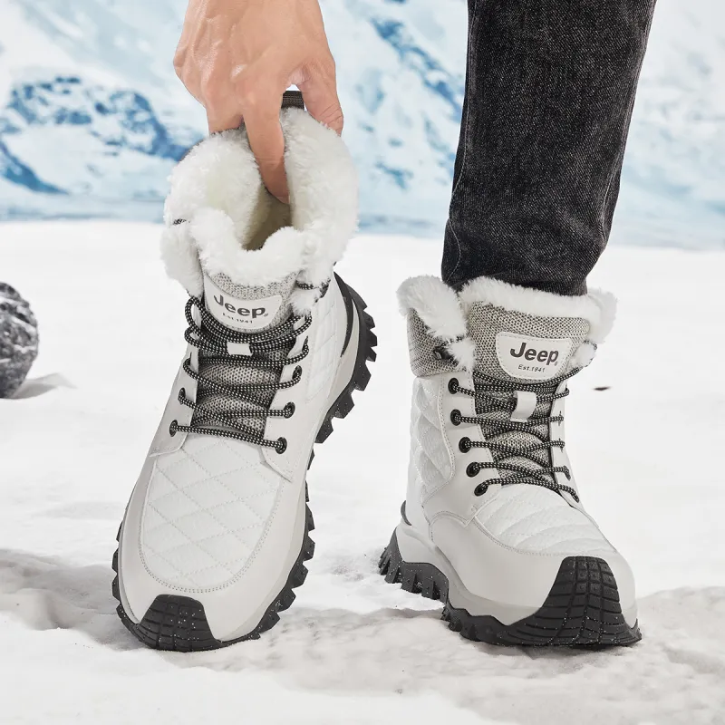 Jeep Warm Slip-Resistant Short Snow Boots Men's-5